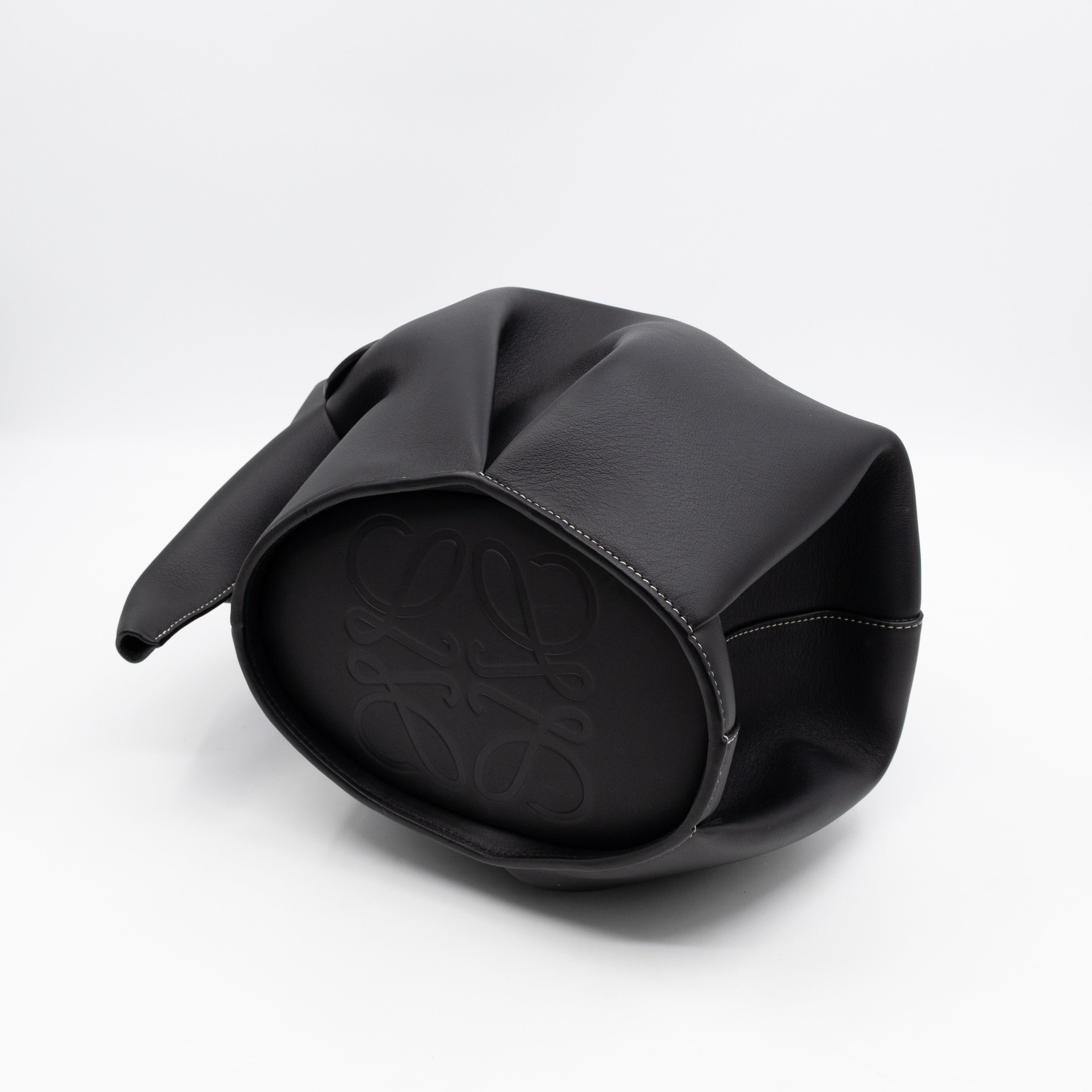 Large Elephant Bag Black Leather