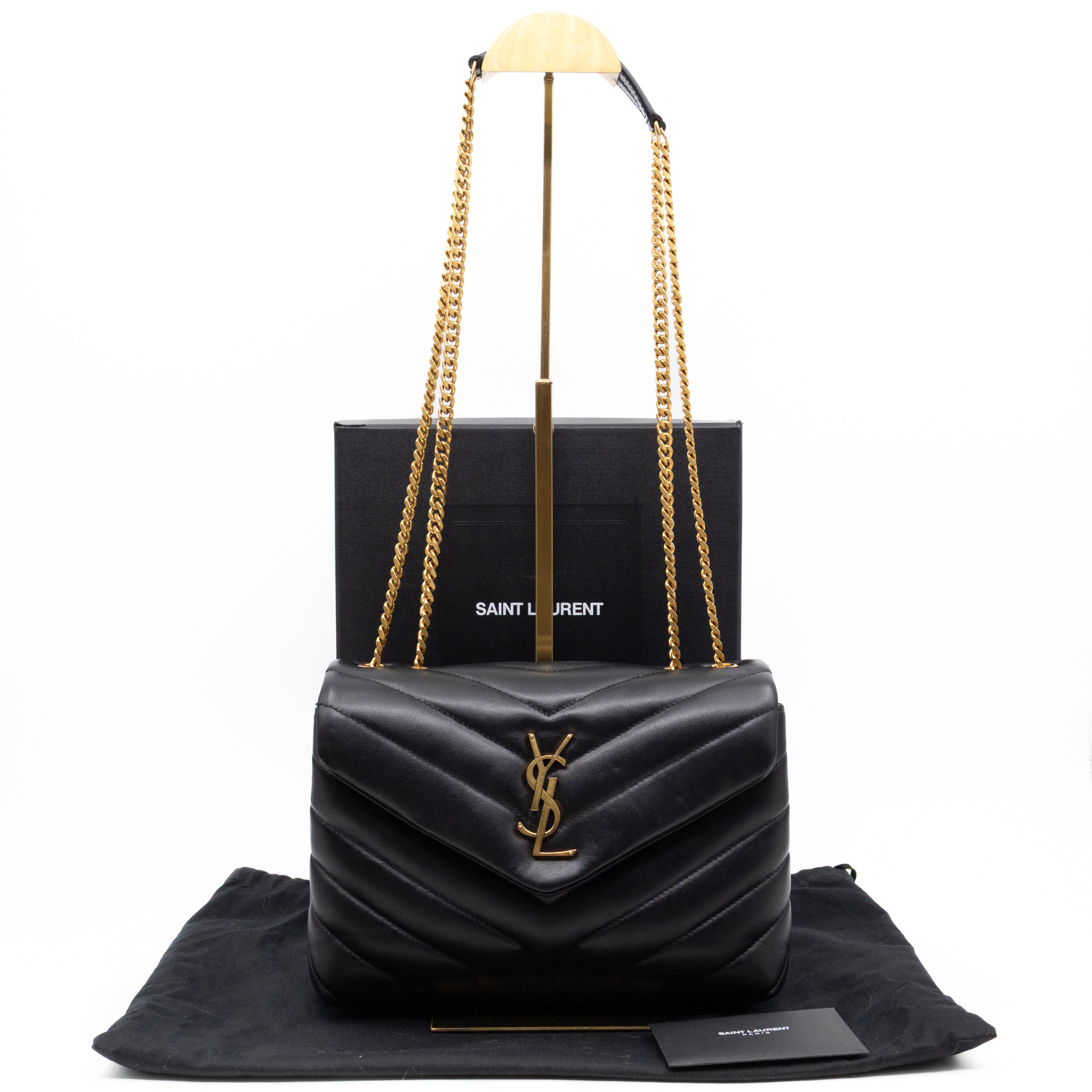 Loulou Small Black Leather