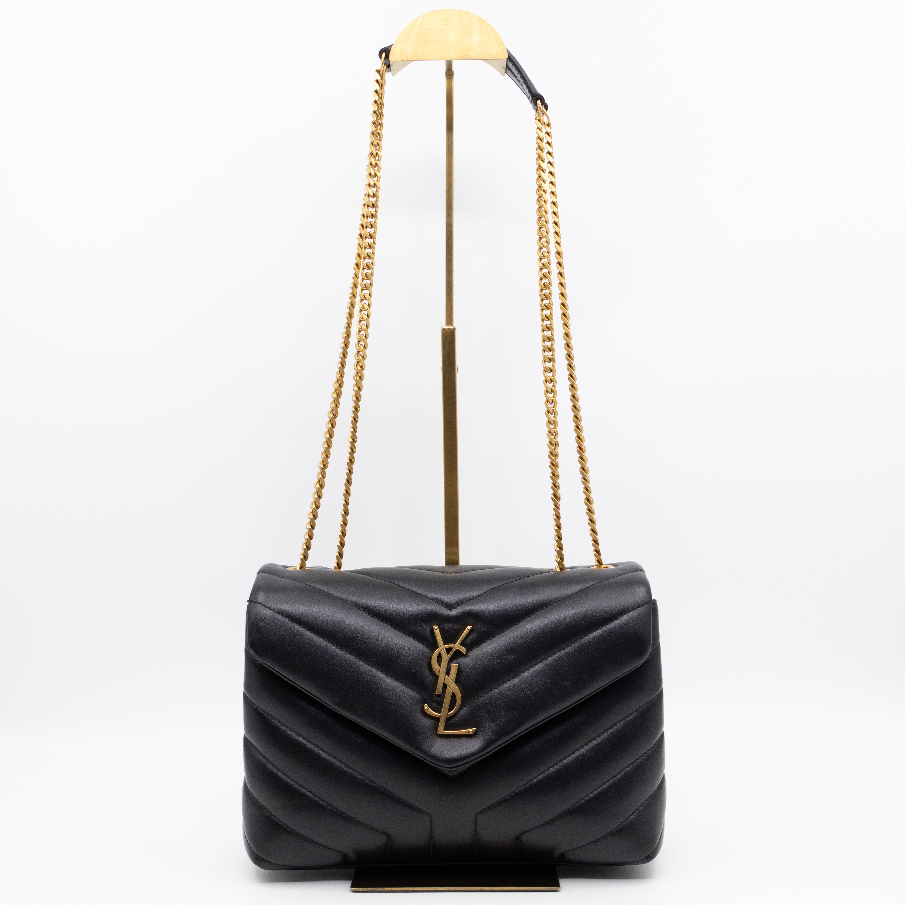 Loulou Small Black Leather