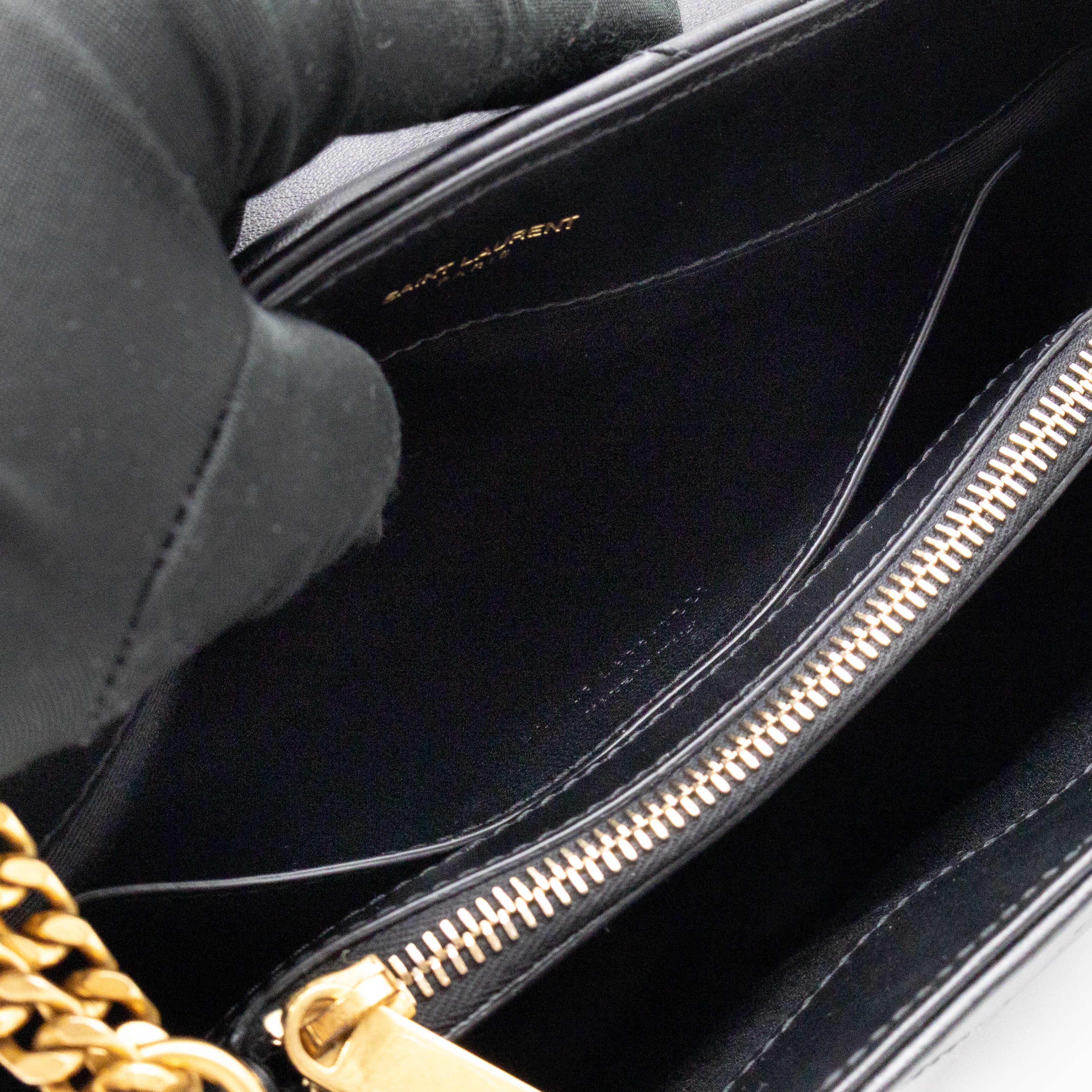 Loulou Small Black Leather