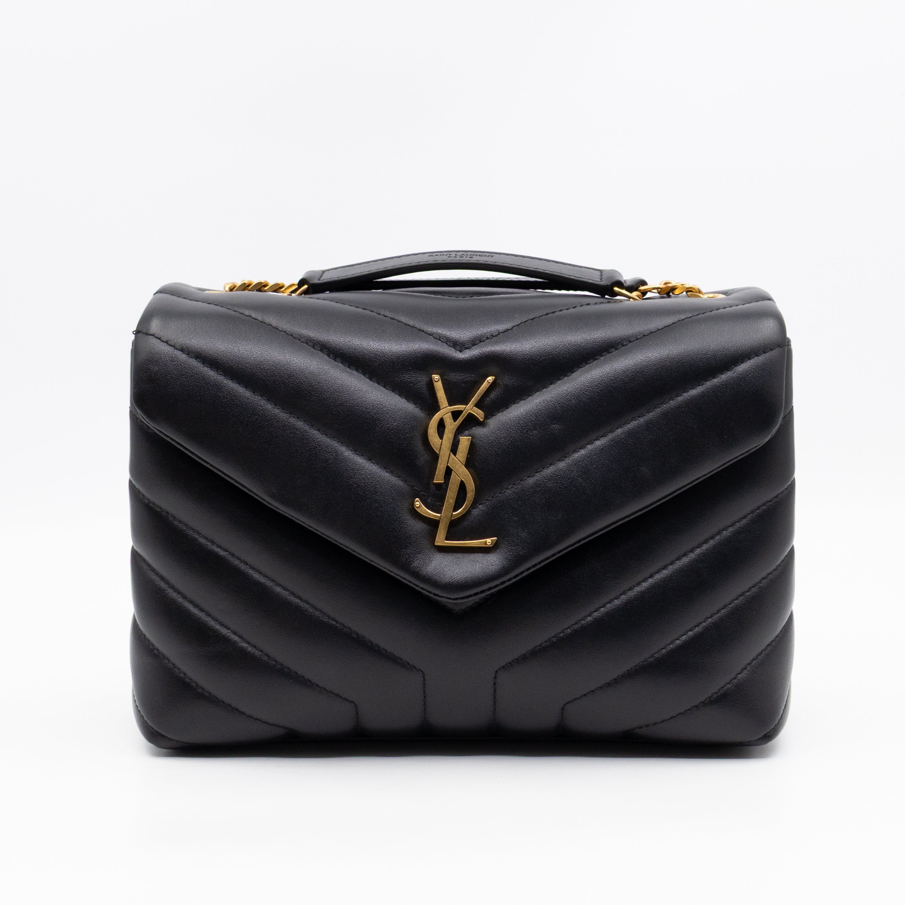 Loulou Small Black Leather