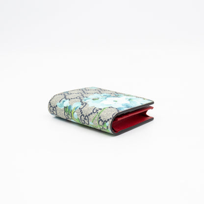 Blooms Card Case Wallet GG Supreme Blue