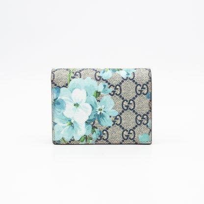 Blooms Card Case Wallet GG Supreme Blue