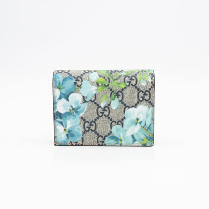 Blooms Card Case Wallet GG Supreme Blue
