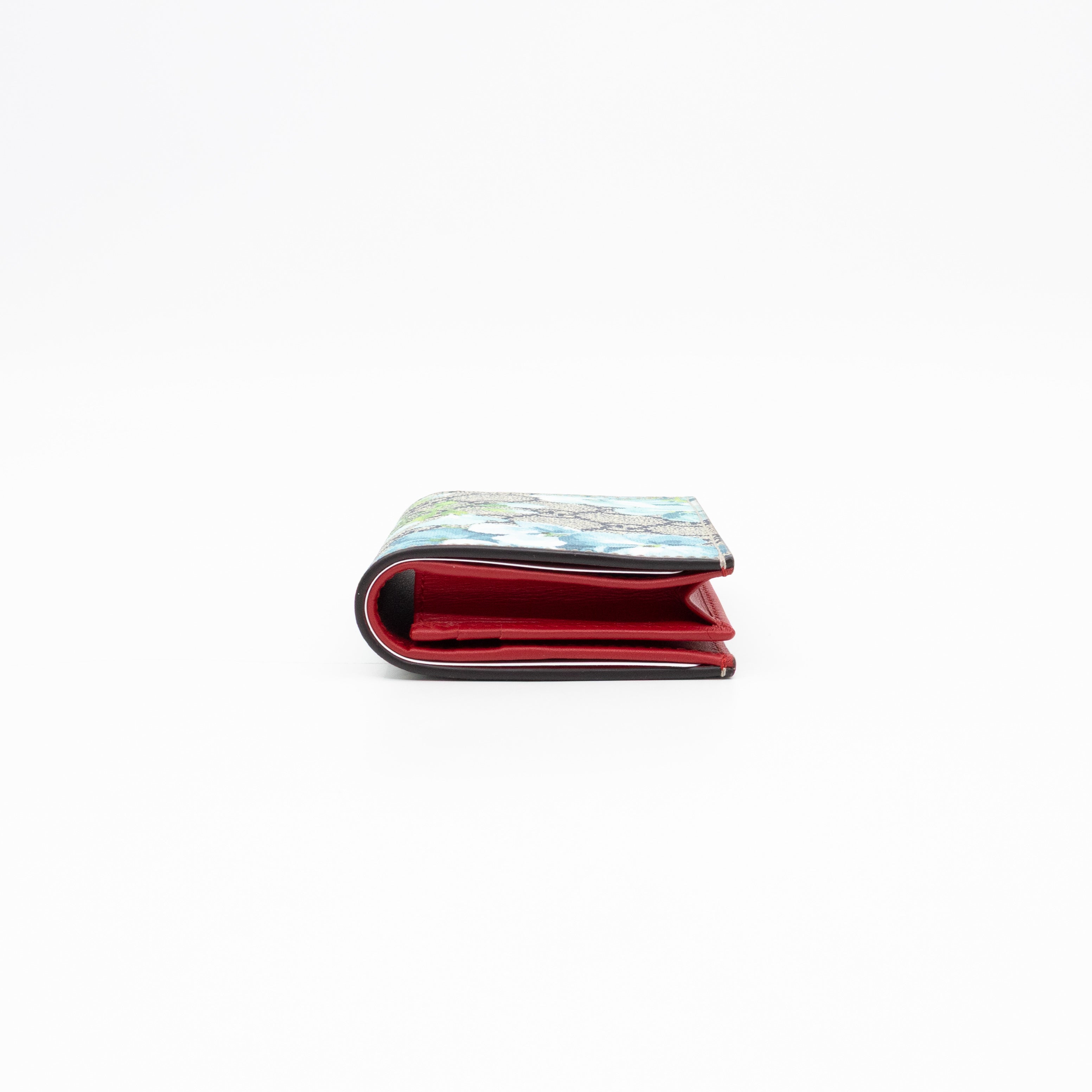 Blooms Card Case Wallet GG Supreme Blue