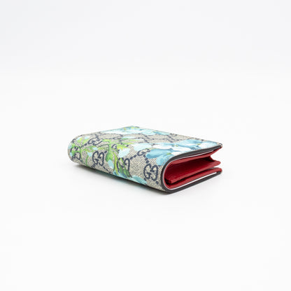 Blooms Card Case Wallet GG Supreme Blue