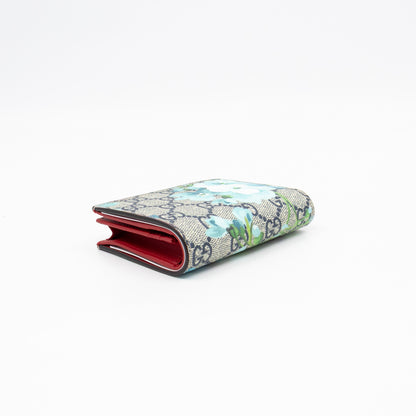 Blooms Card Case Wallet GG Supreme Blue