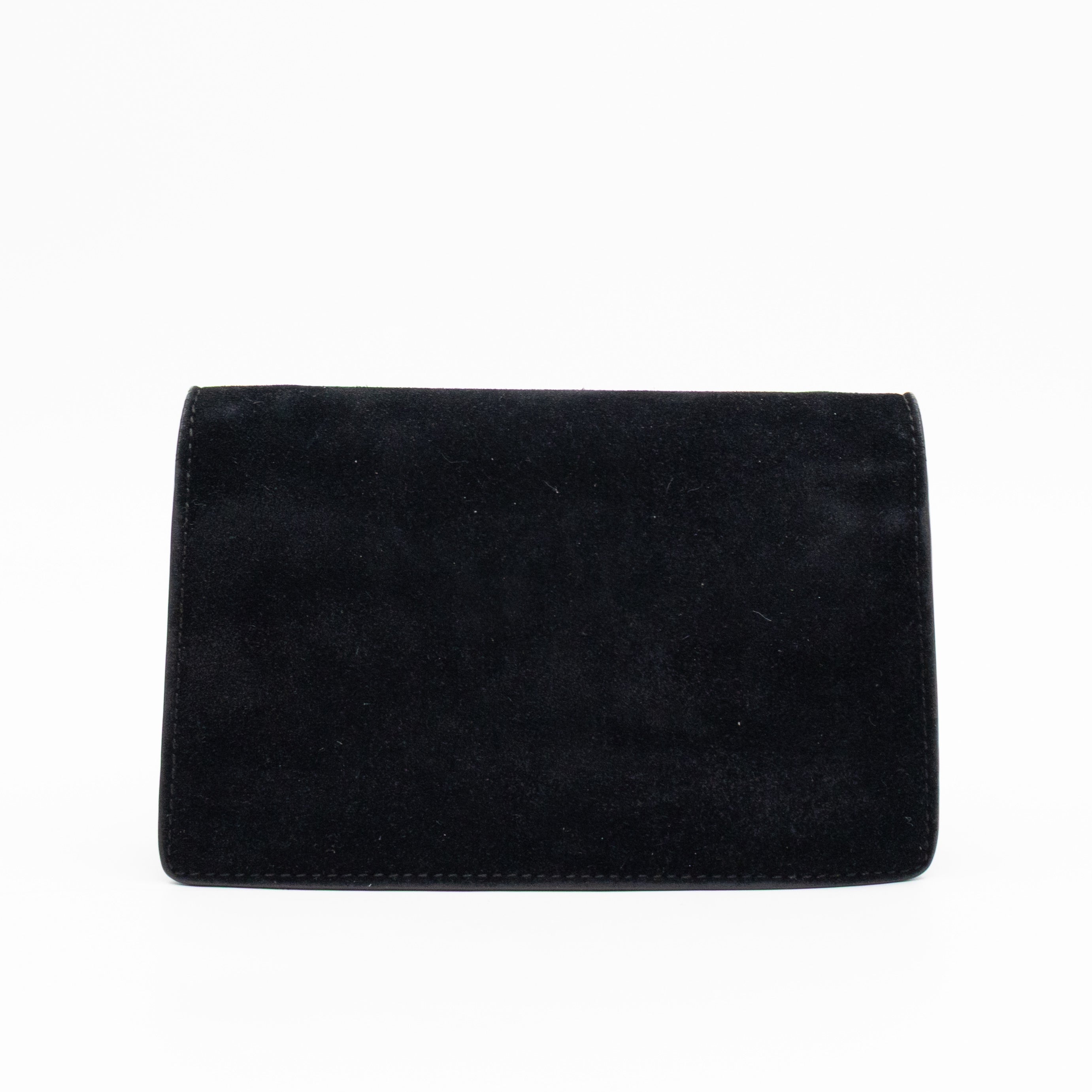 Dionysus Super Mini Black Suede Leather