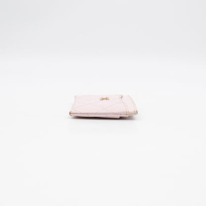 Classic Card Holder Light Pink Caviar Gold