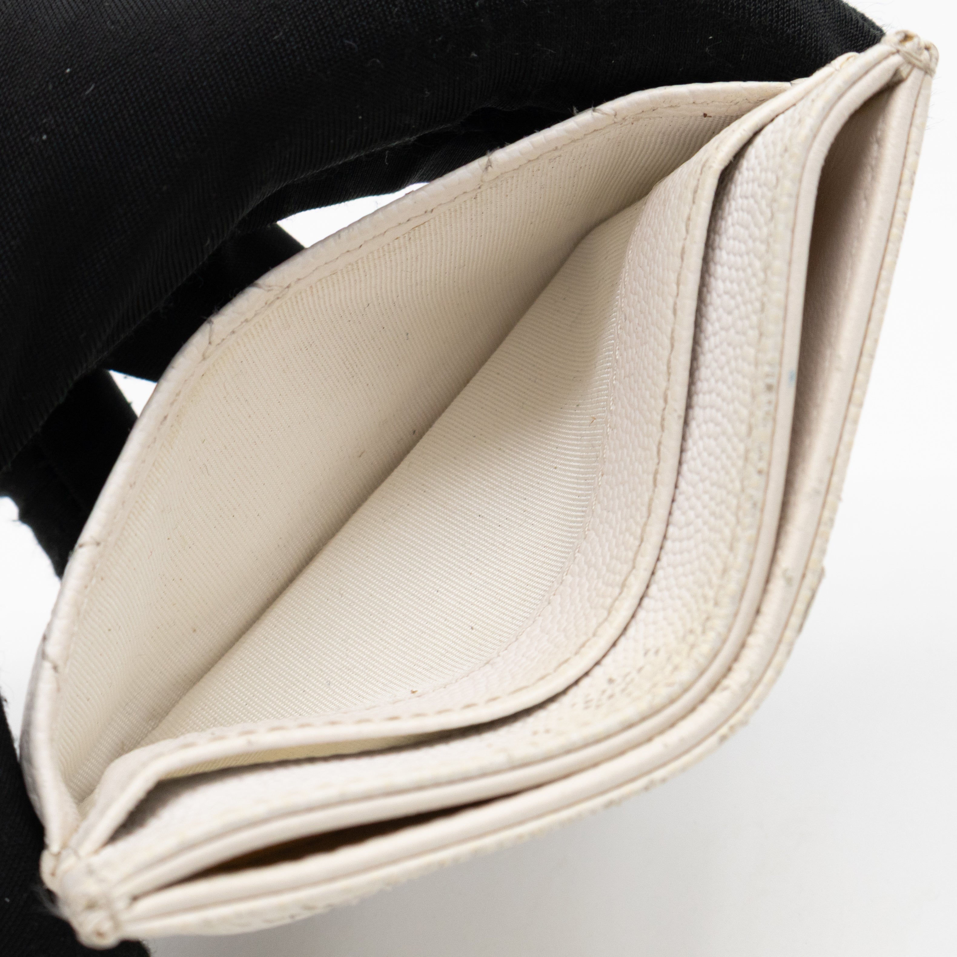 Classic Card Holder White Caviar Gold