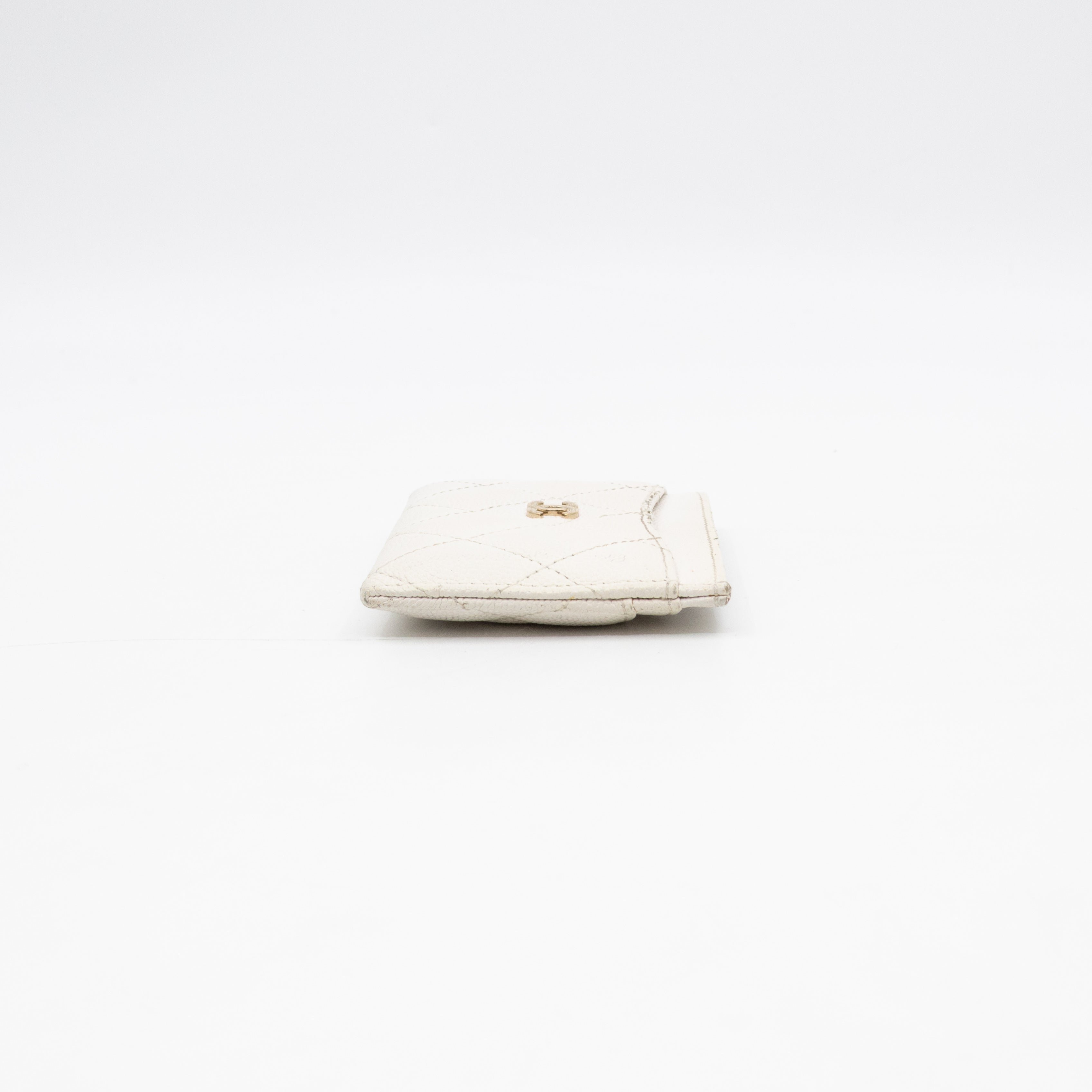 Classic Card Holder White Caviar Gold