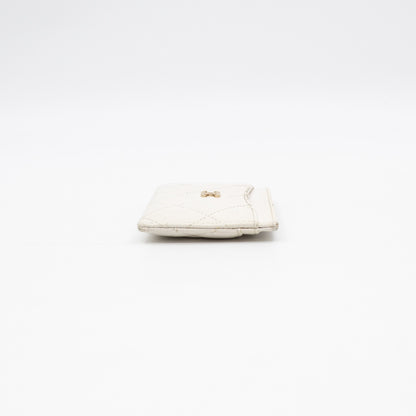 Classic Card Holder White Caviar Gold
