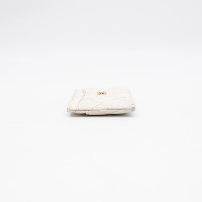 Classic Card Holder White Caviar Gold
