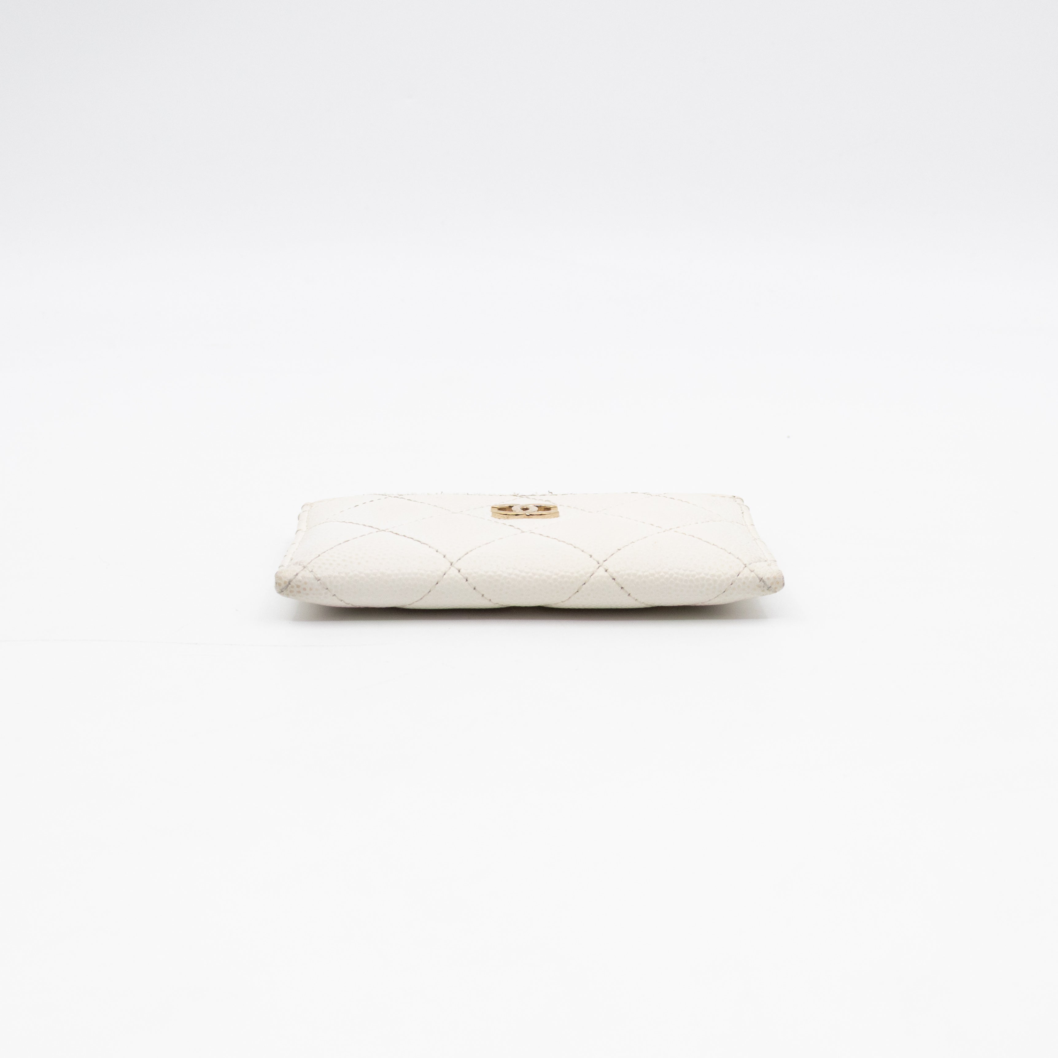Classic Card Holder White Caviar Gold