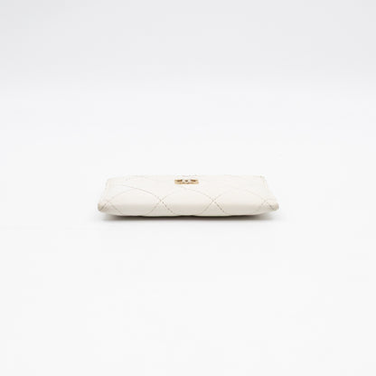 Classic Card Holder White Caviar Gold