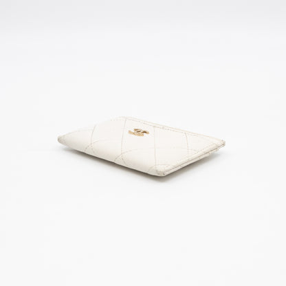 Classic Card Holder White Caviar Gold