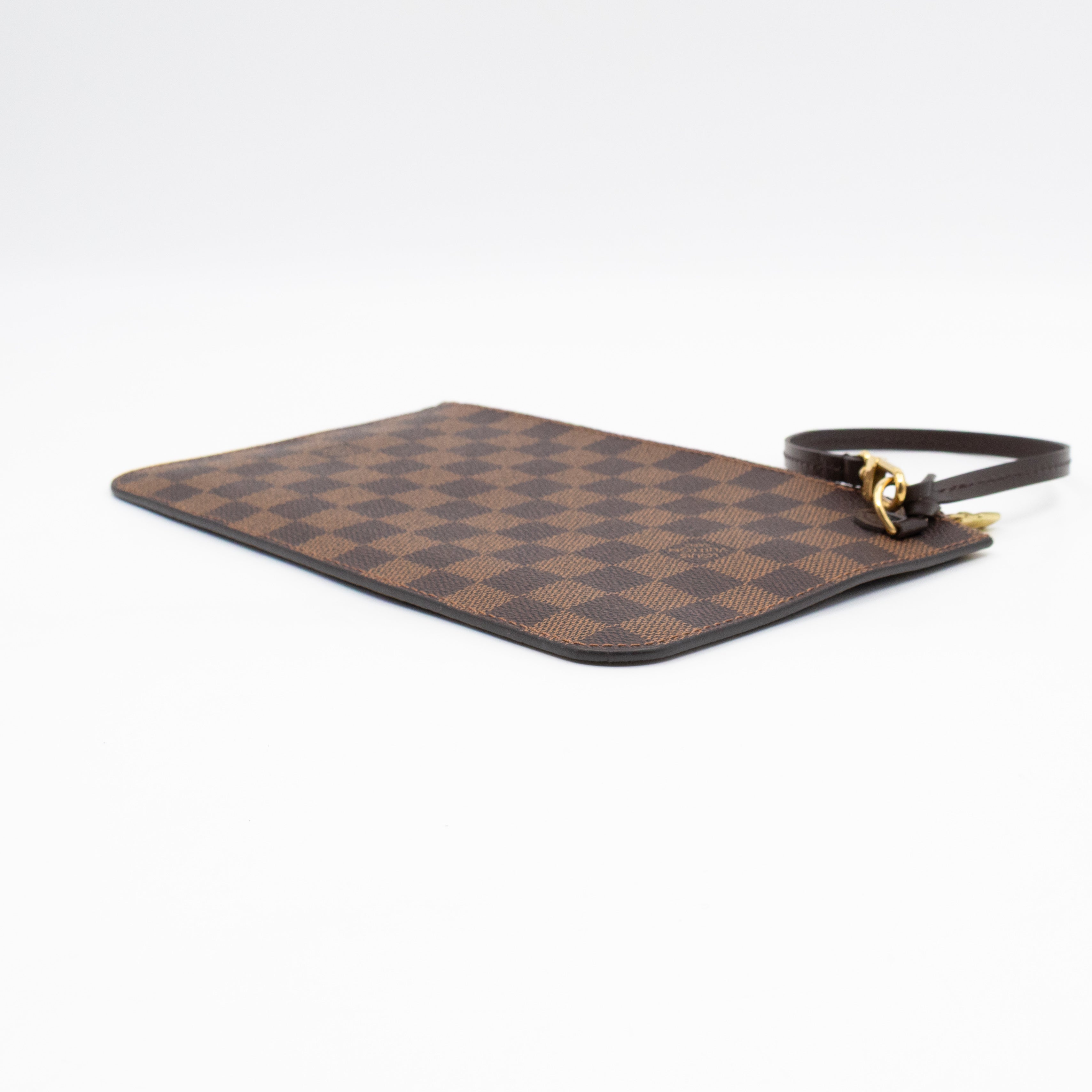 Neverfull Pochette Damier Ebene Rose Ballerine