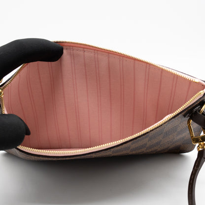 Neverfull Pochette Damier Ebene Rose Ballerine