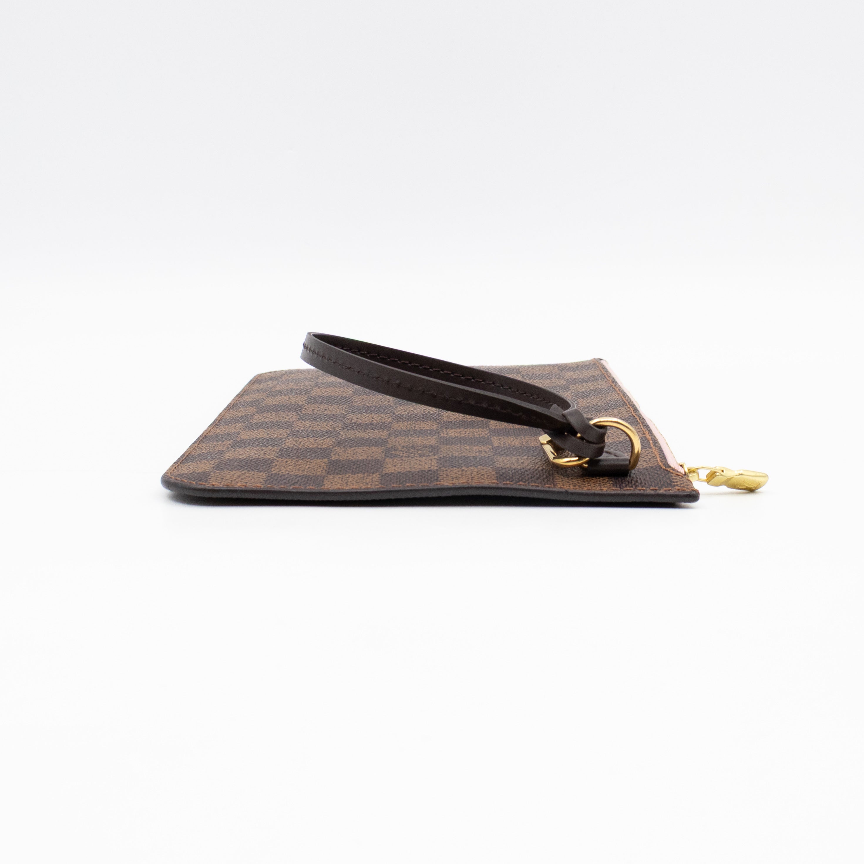 Neverfull Pochette Damier Ebene Rose Ballerine