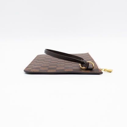 Neverfull Pochette Damier Ebene Rose Ballerine