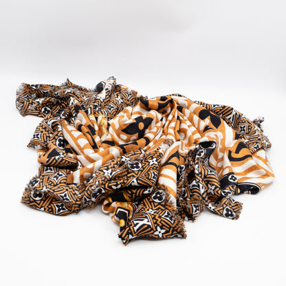 Crafty Monogram Shawl Caramel