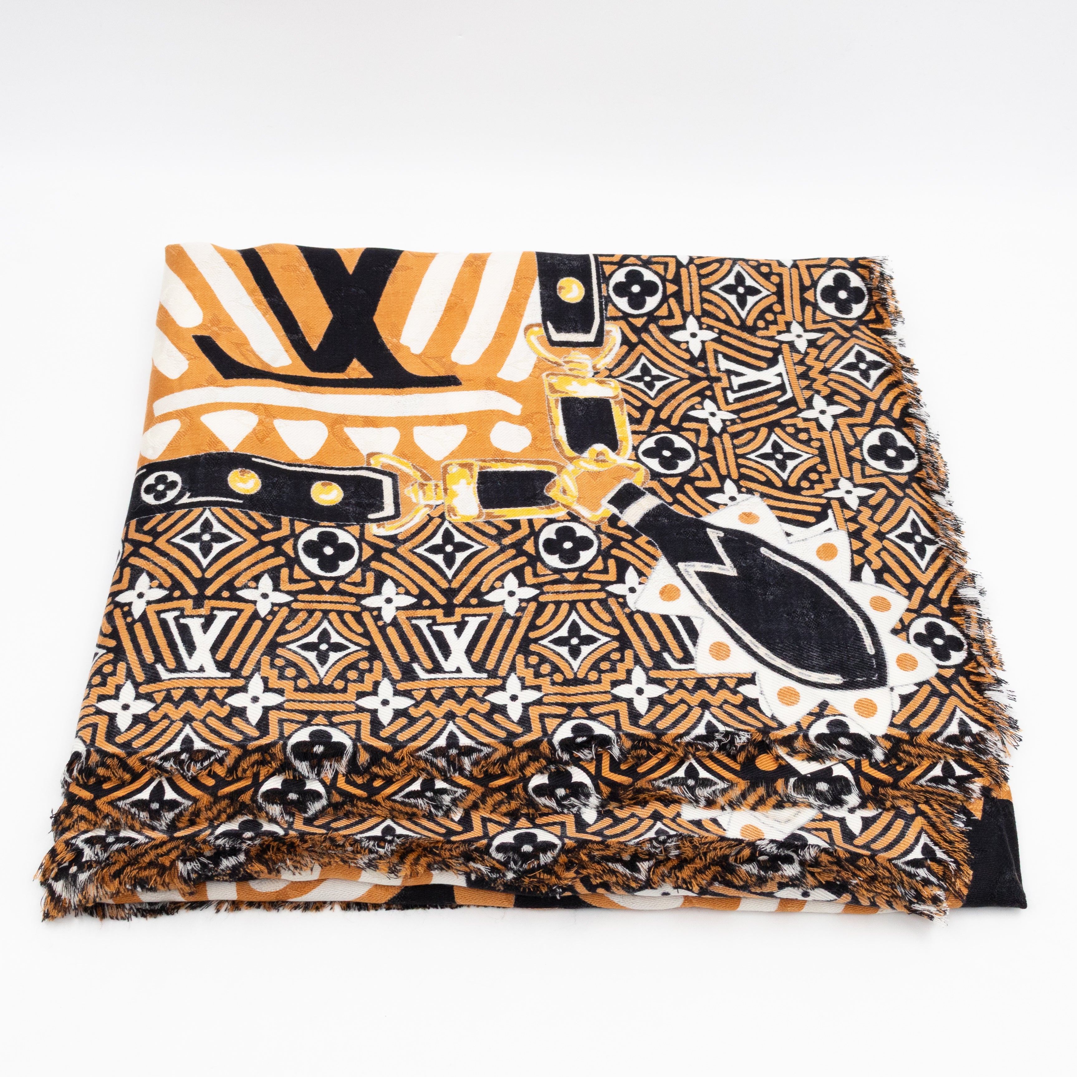 Crafty Monogram Shawl Caramel