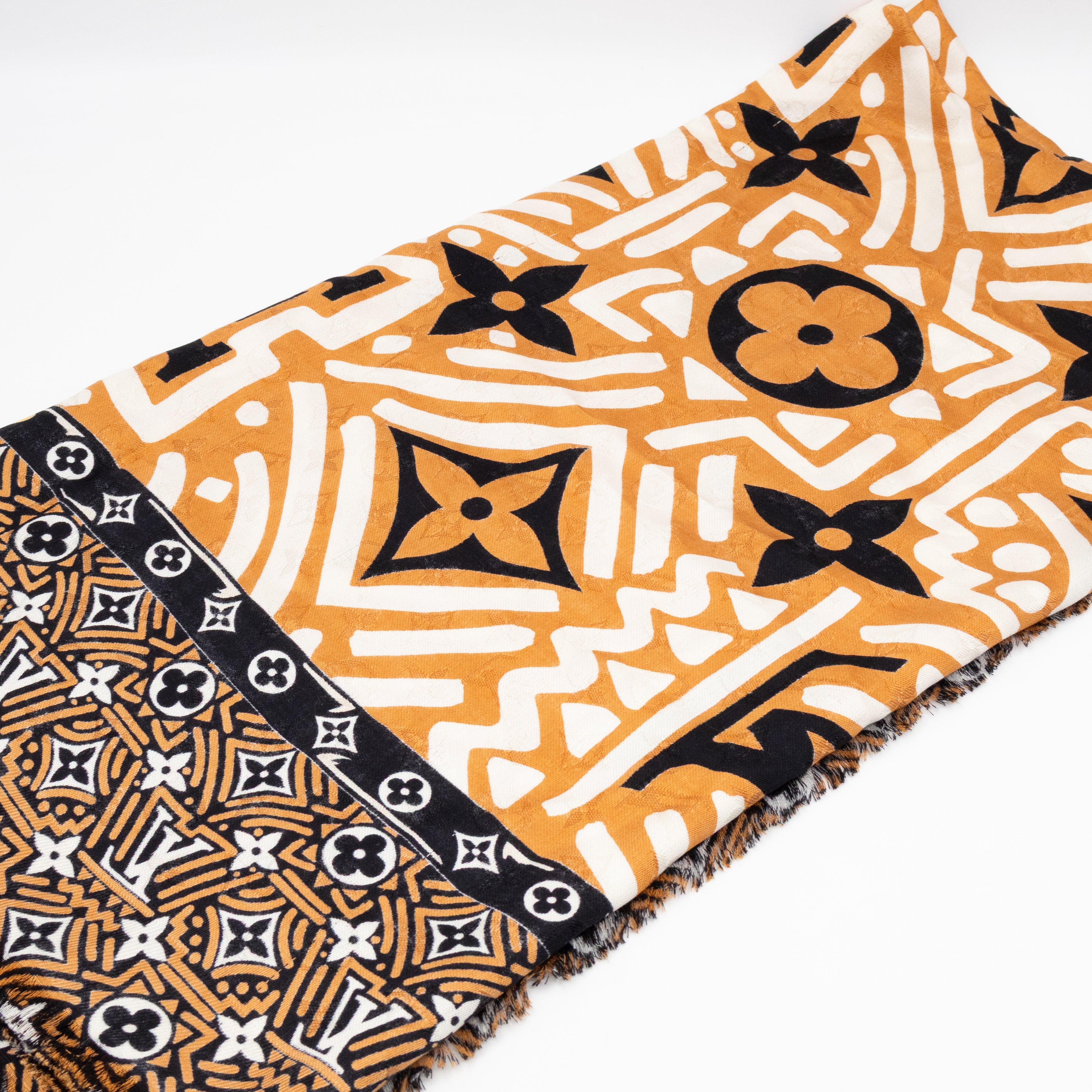 Crafty Monogram Shawl Caramel