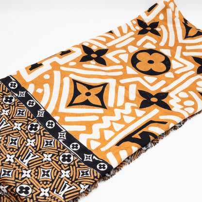 Crafty Monogram Shawl Caramel