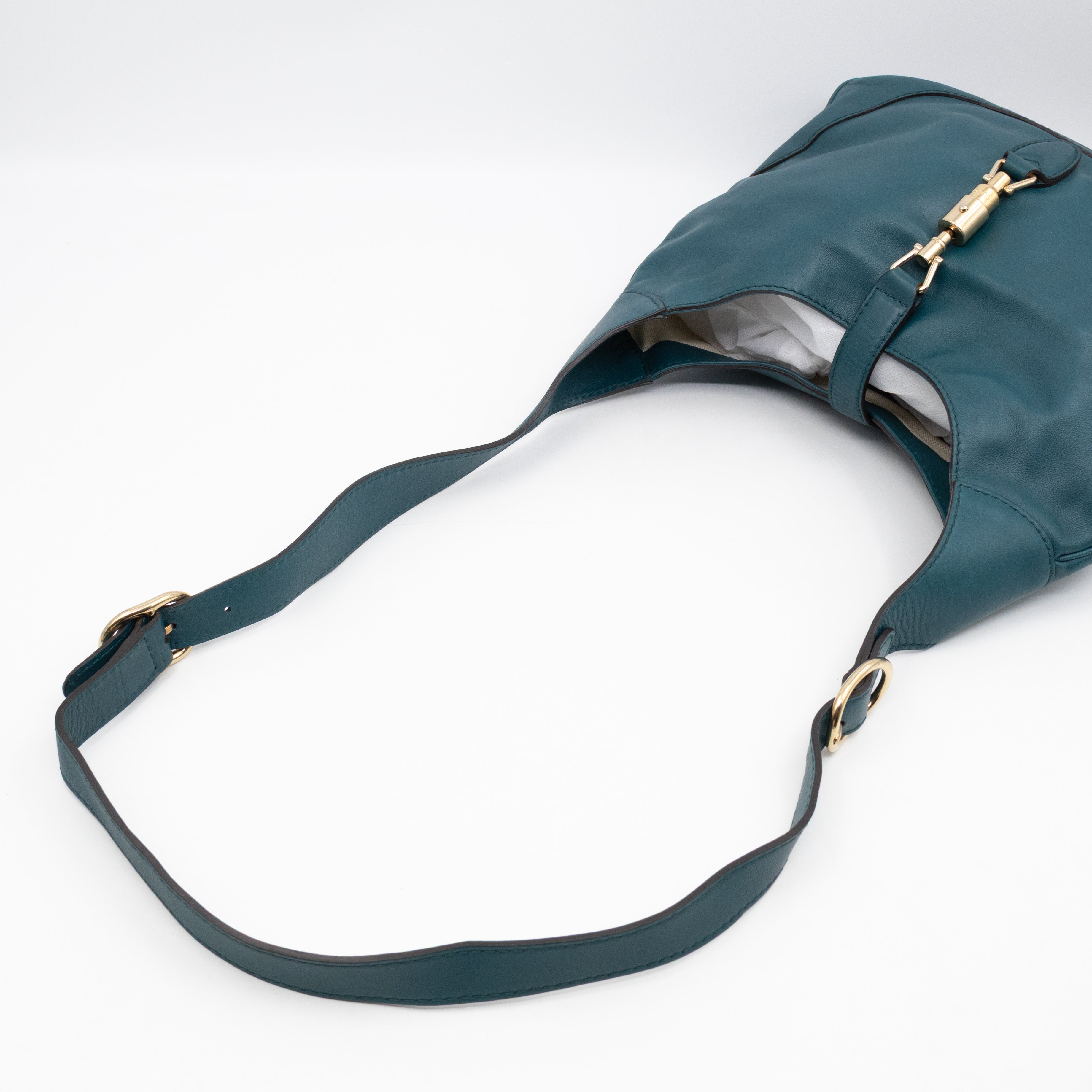 Jackie Medium Hobo Bag Turquoise Leather