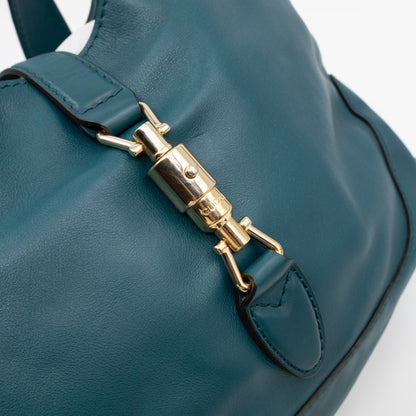 Jackie Medium Hobo Bag Turquoise Leather
