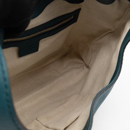 Jackie Medium Hobo Bag Turquoise Leather