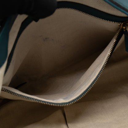 Jackie Medium Hobo Bag Turquoise Leather