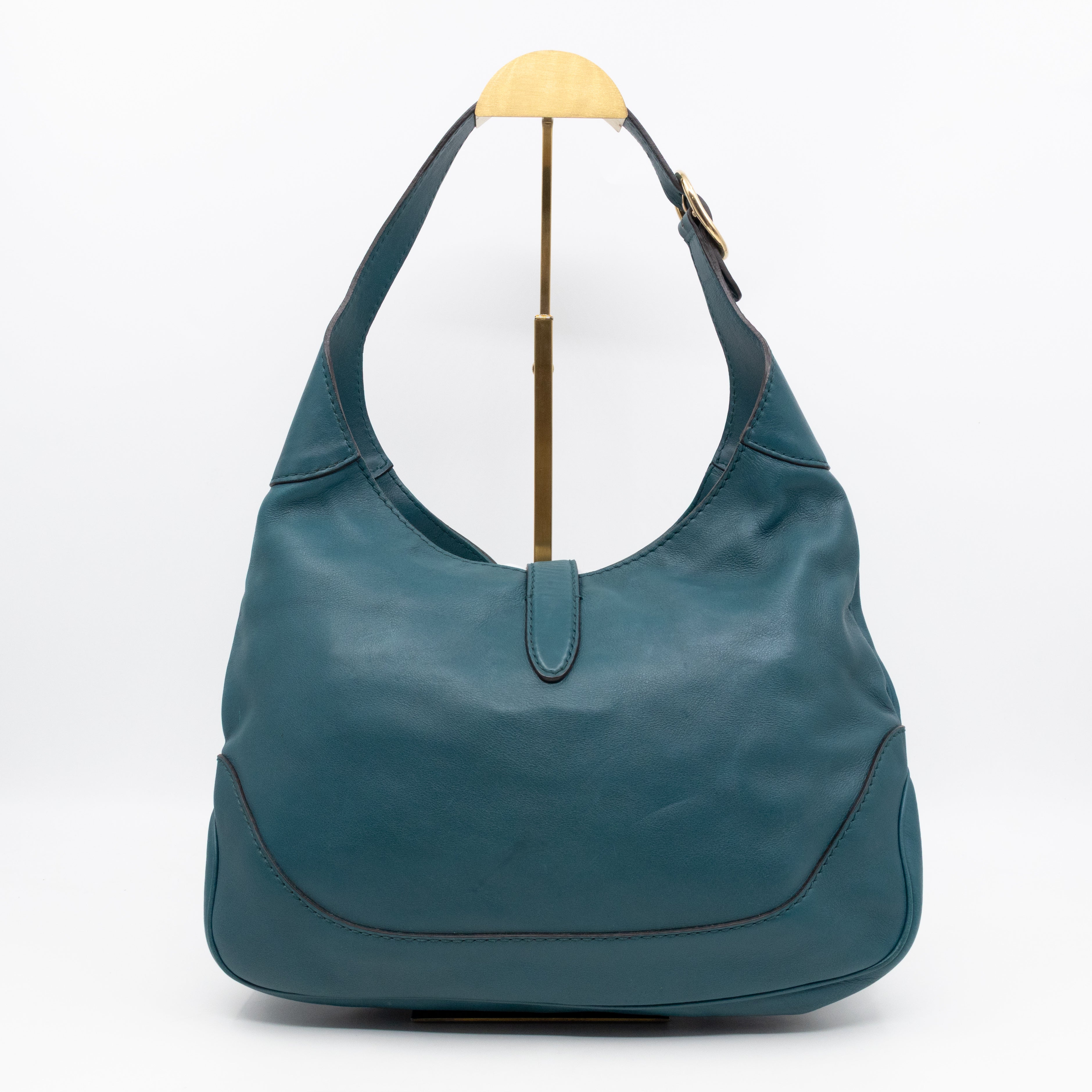 Jackie Medium Hobo Bag Turquoise Leather