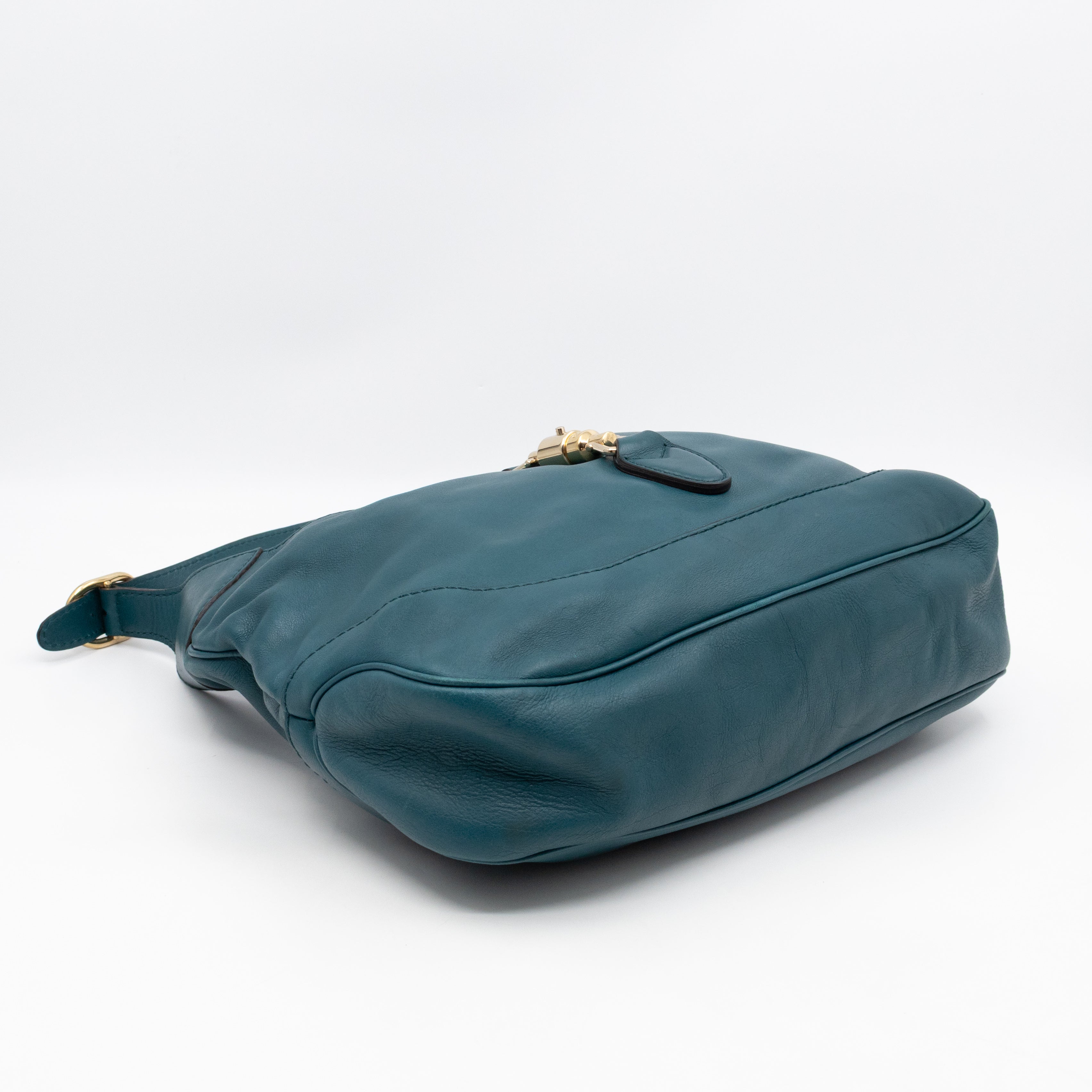 Jackie Medium Hobo Bag Turquoise Leather