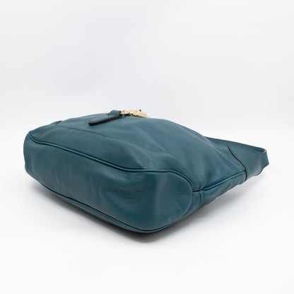 Jackie Medium Hobo Bag Turquoise Leather