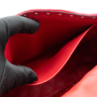 Rockstud Spike Medium Shoulder Bag Red Velvet