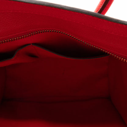 Micro Luggage Red Leather