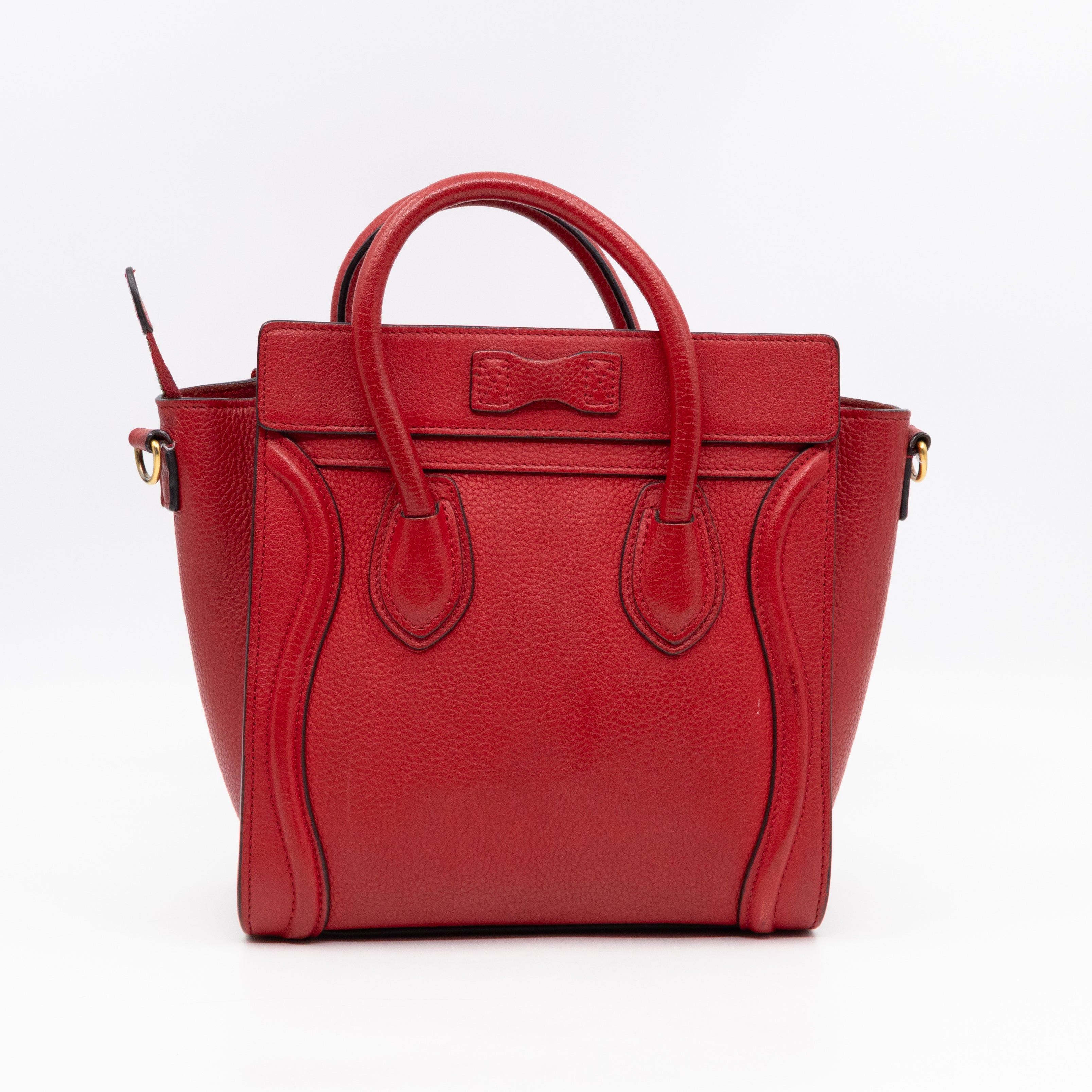 Nano Luggage Red Leather