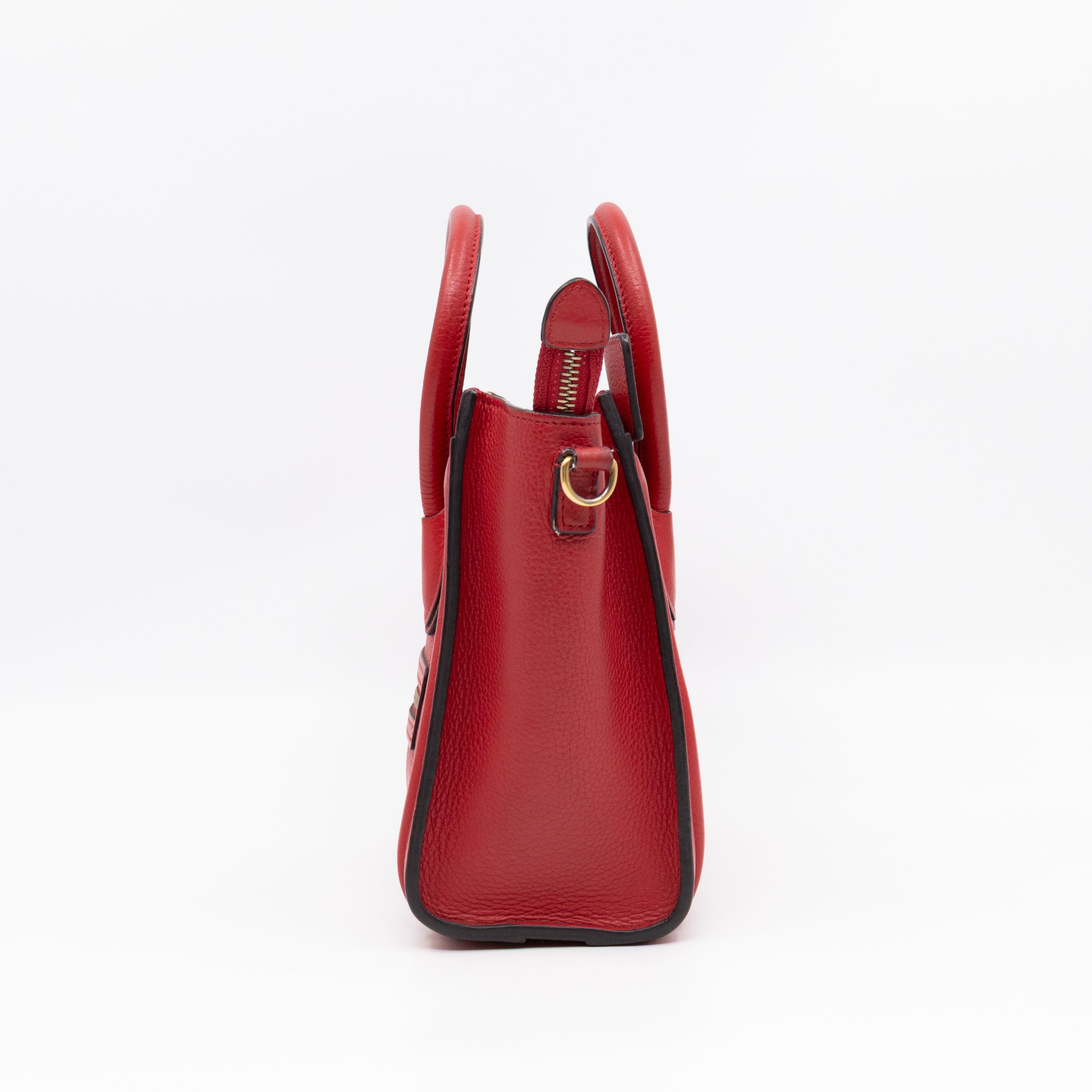 Nano Luggage Red Leather