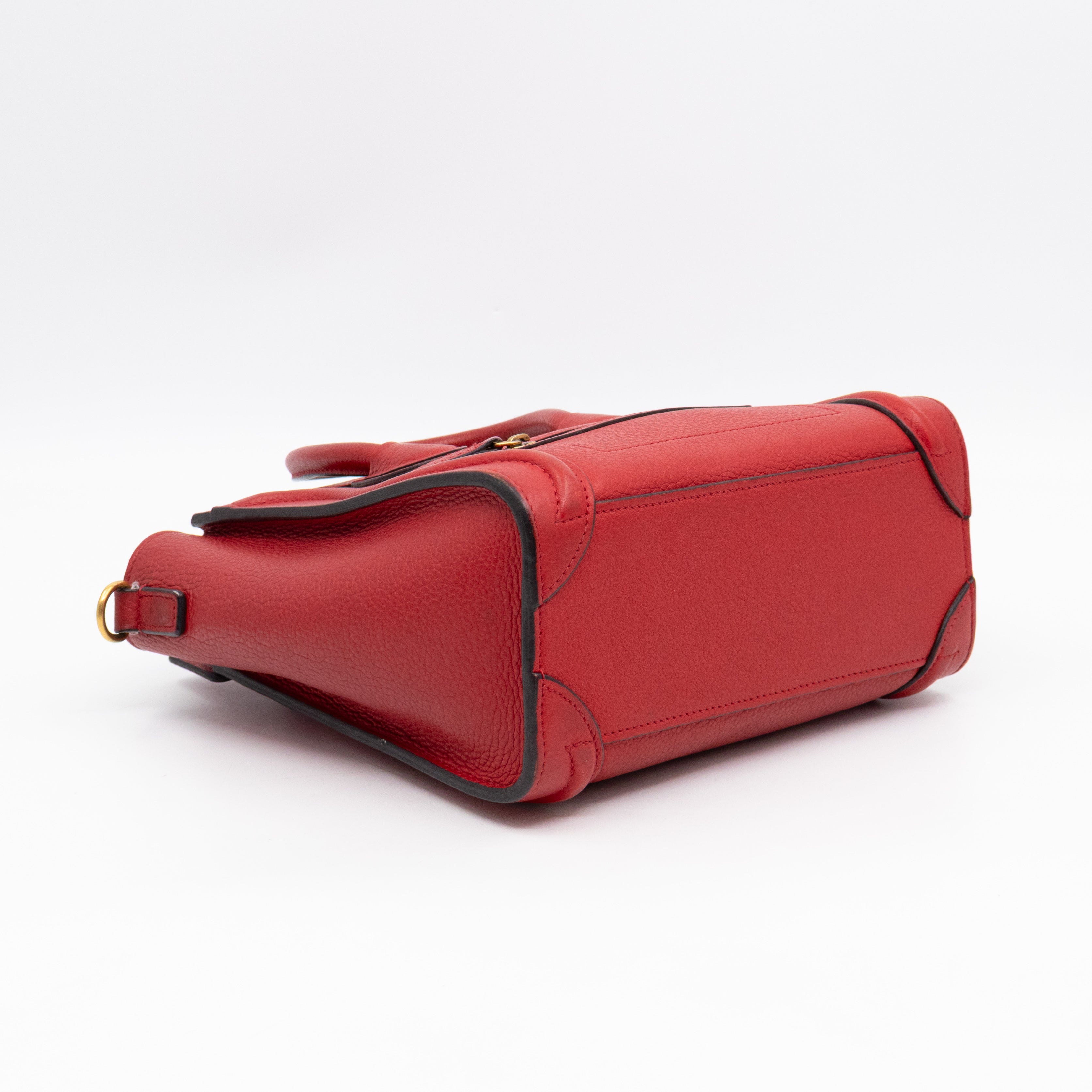 Nano Luggage Red Leather