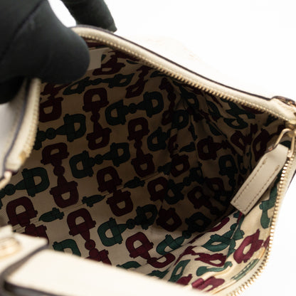 Abbey D-Ring Shoulder Bag Beige Guccissima Leather