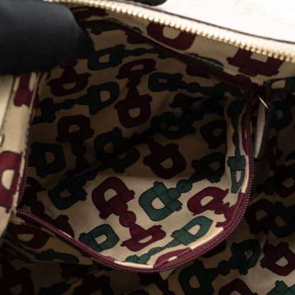 Abbey D-Ring Shoulder Bag Beige Guccissima Leather