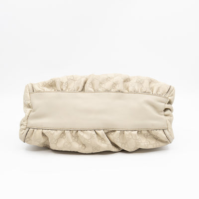 Abbey D-Ring Shoulder Bag Beige Guccissima Leather