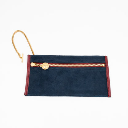 Rajah Tote Large Bag Blue Suede