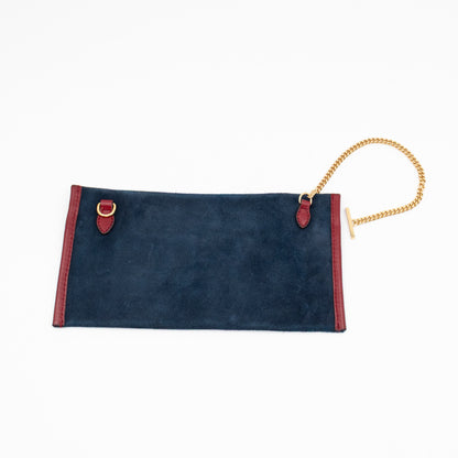 Rajah Tote Large Bag Blue Suede