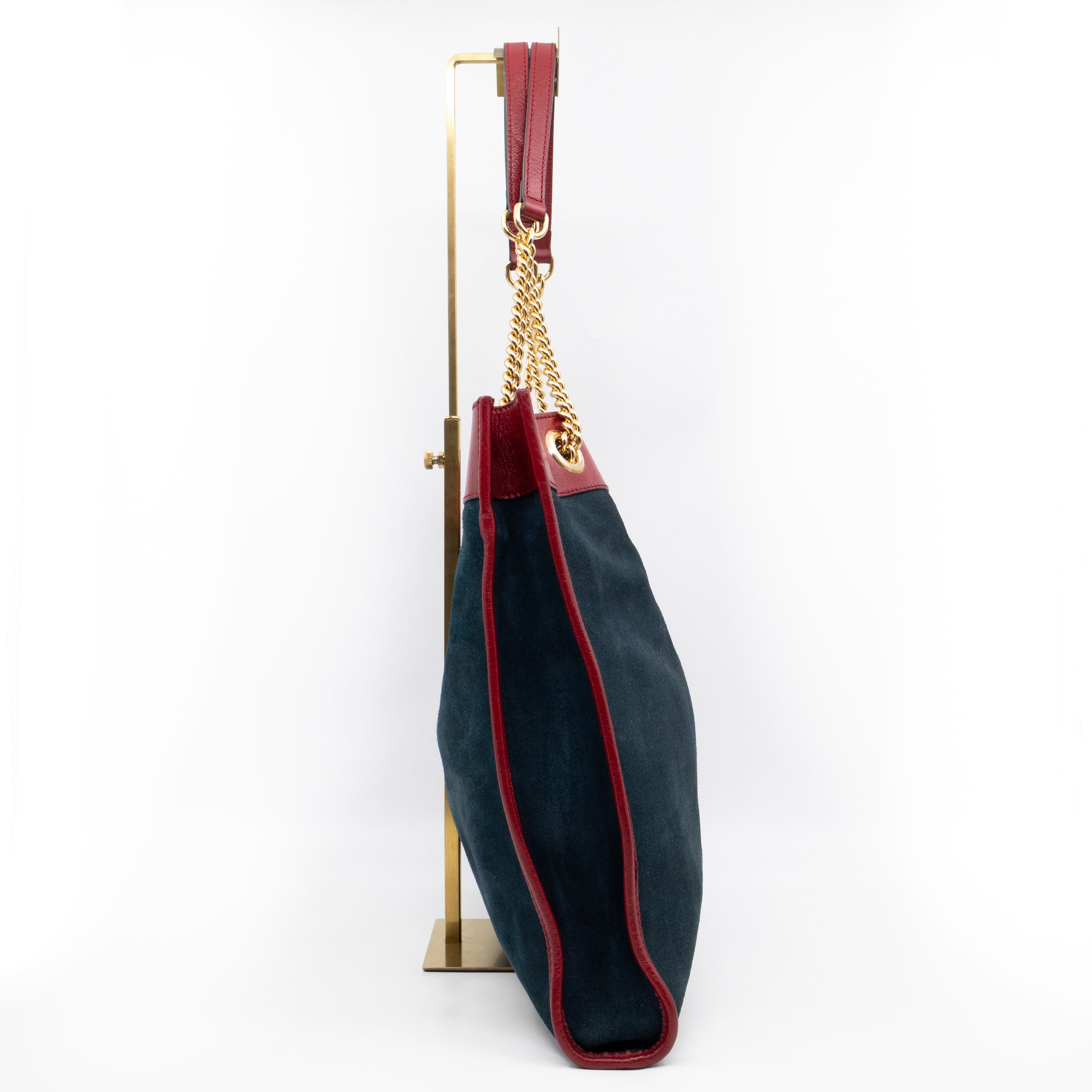 Rajah Tote Large Bag Blue Suede