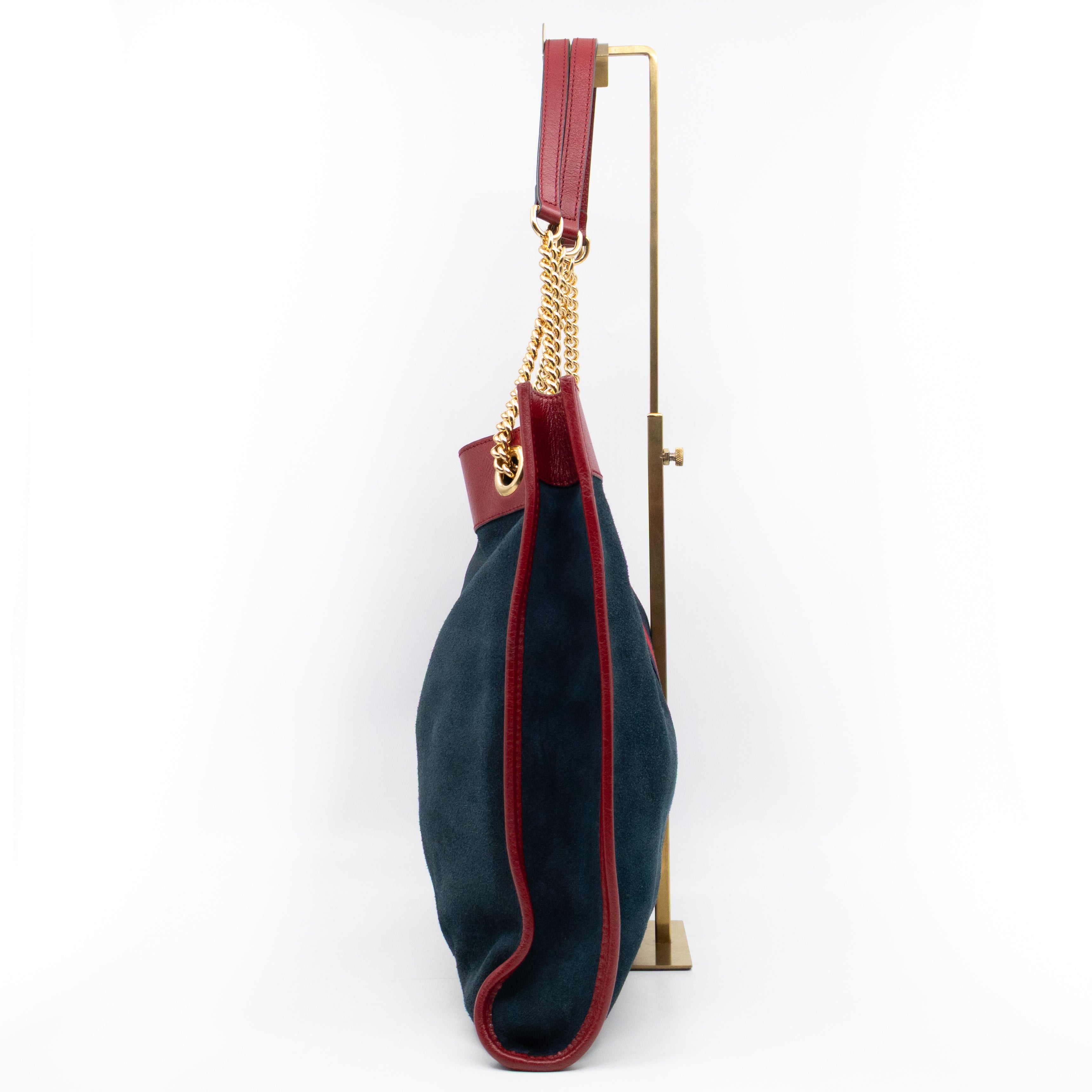Rajah Tote Large Bag Blue Suede