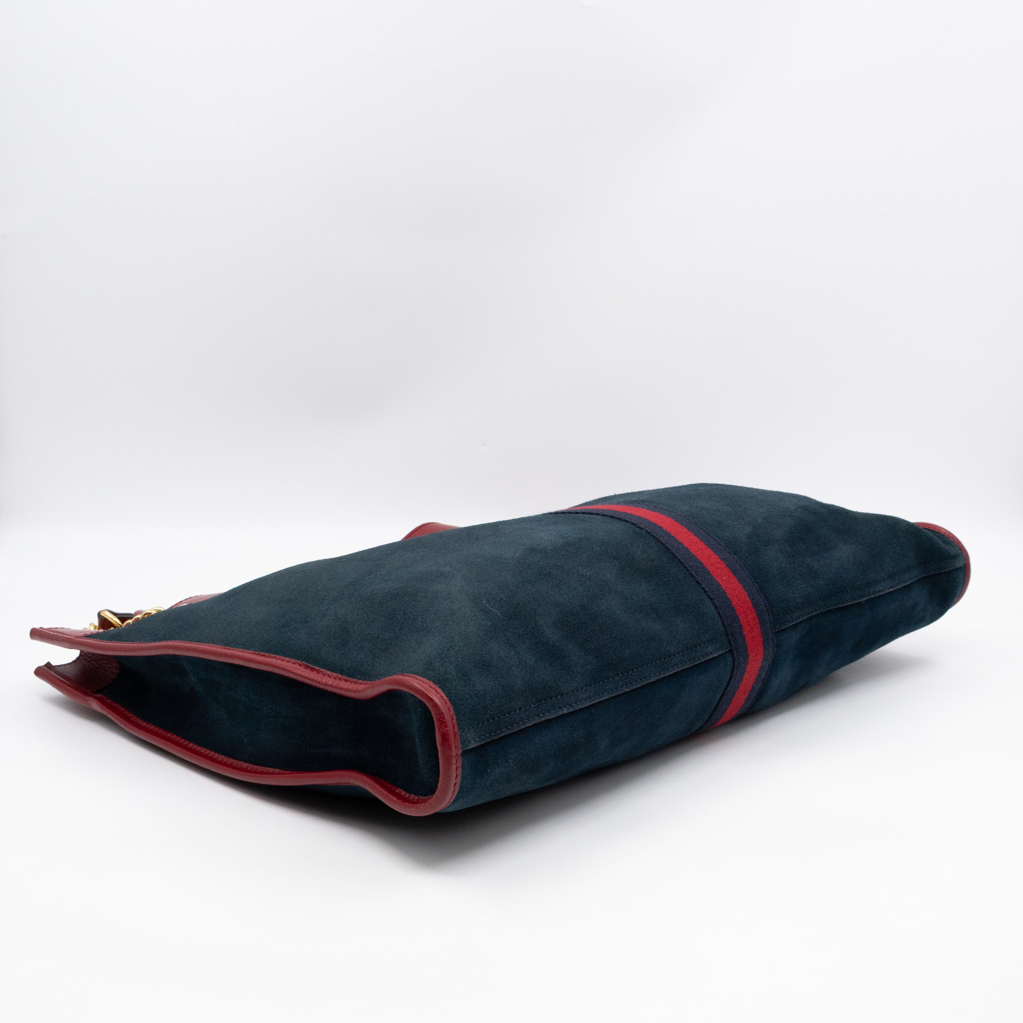 Rajah Tote Large Bag Blue Suede