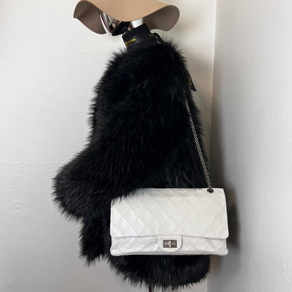 2.55 Reissue 228 Double Flap Bag White Leather