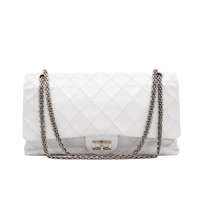 2.55 Reissue 228 Double Flap Bag White Leather